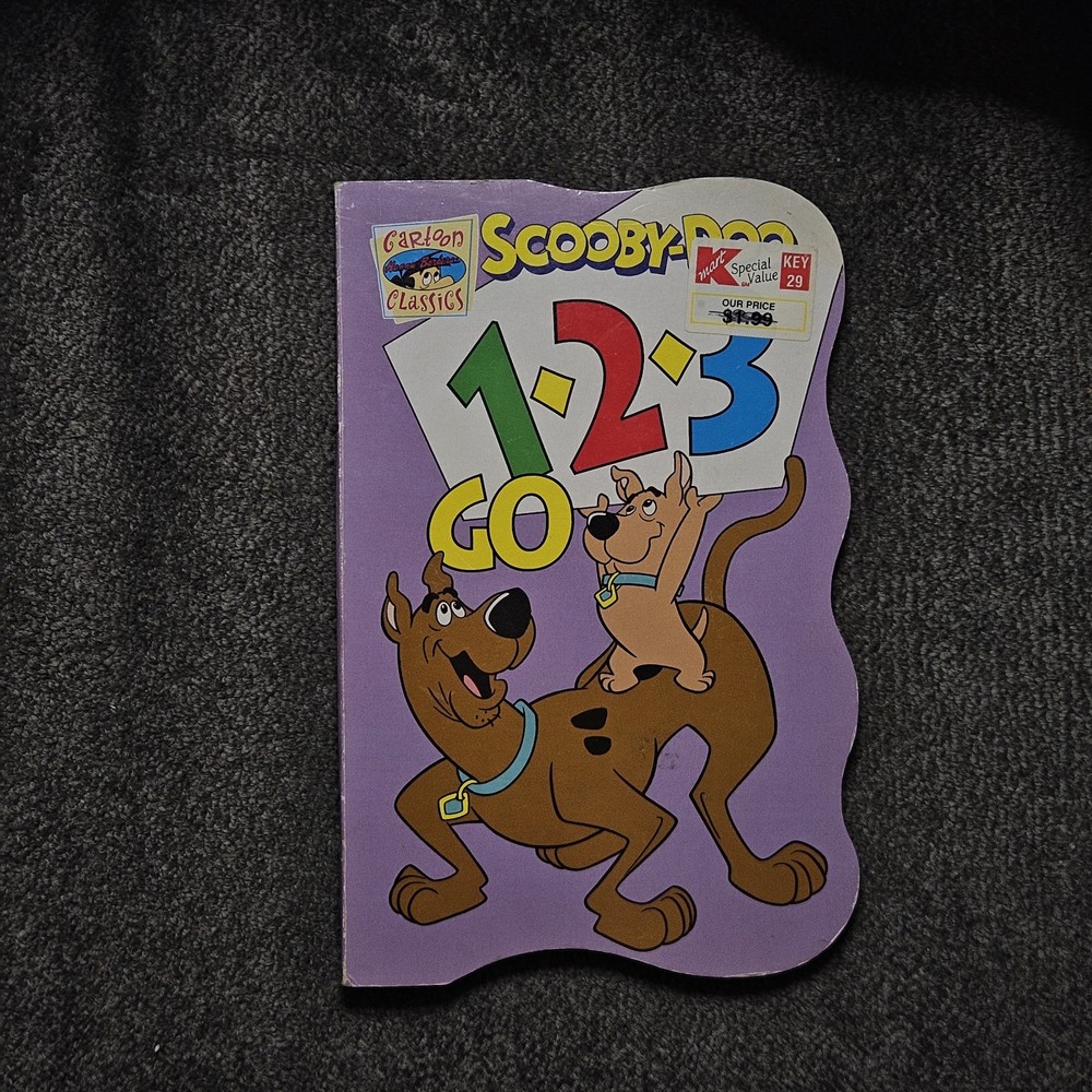 1996 Scooby-Doo 1 2 3 Go Board Book by Hanna Barbera Ages 4-8 Illustrated