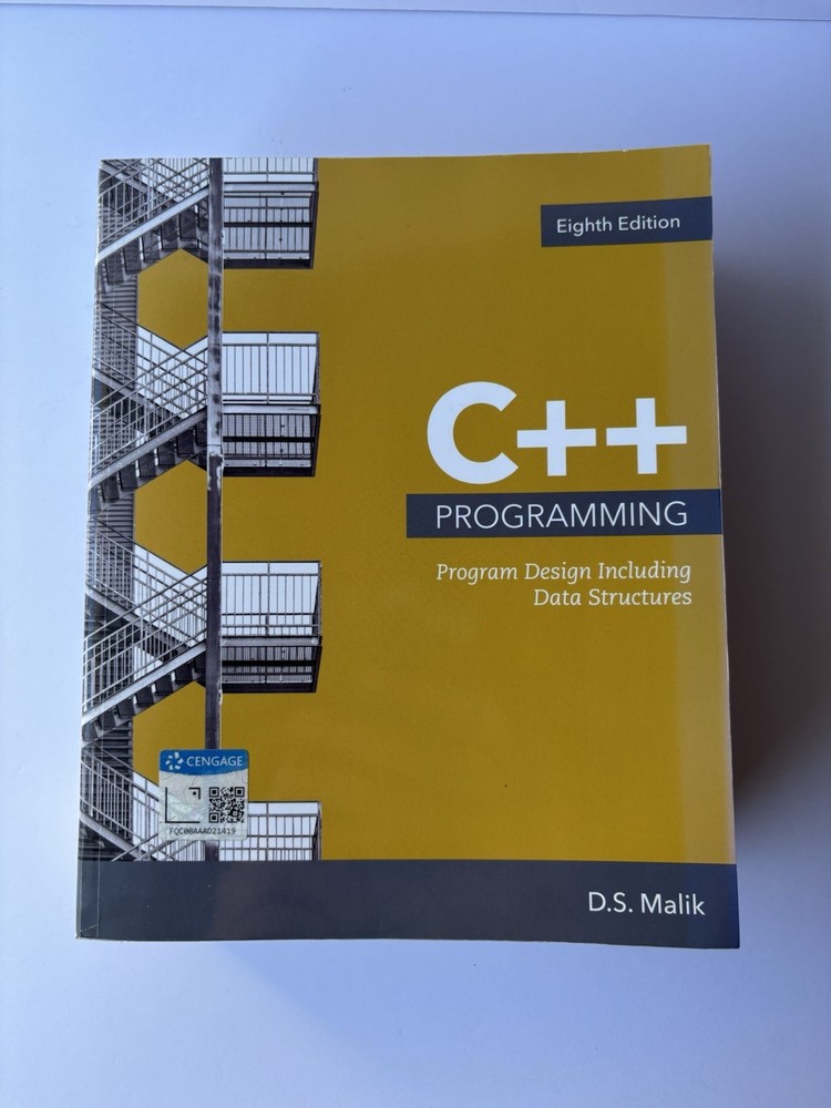 C++ Programming Program Design Including Data Structures, 8th Edition - DS Malik