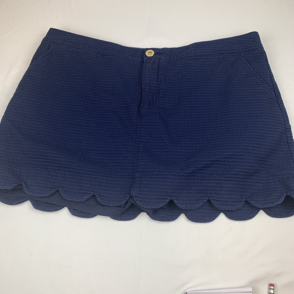 Lilly Pulitzer Women’s 16 Colette Skort True Navy Scallop Hem