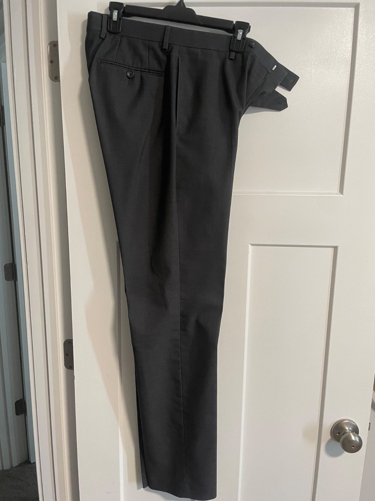 Calvin Klein Slim Fit Dress Pants 32W x 34L Charcoal Grey Color