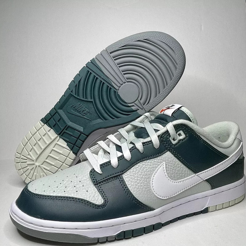 Nike Dunk Low Retro PRM Deep Jungle/Whit Light Silver Size 11