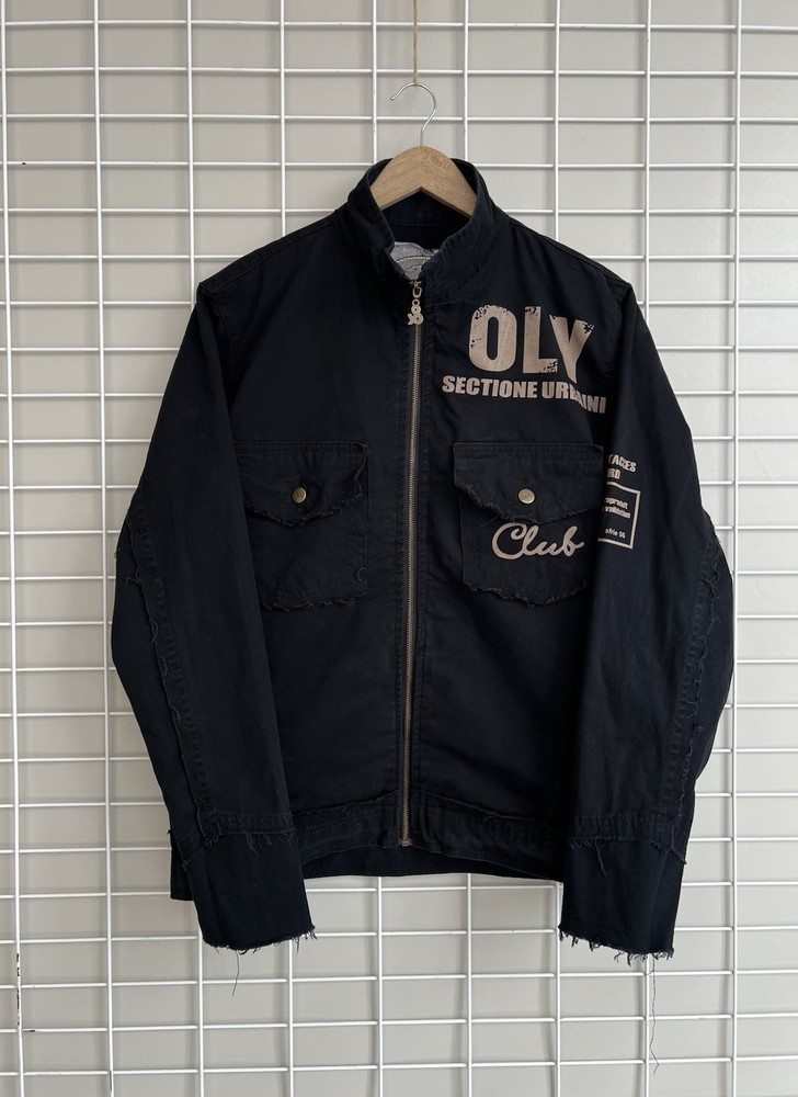 Dolce & Gabbana European-Tour 90s Jacket Mens Size S/M Vintage Black Full Zip