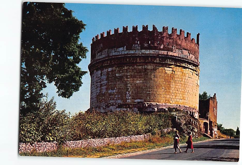 Postcard Tomba di Cecilia Metella Rome Italy