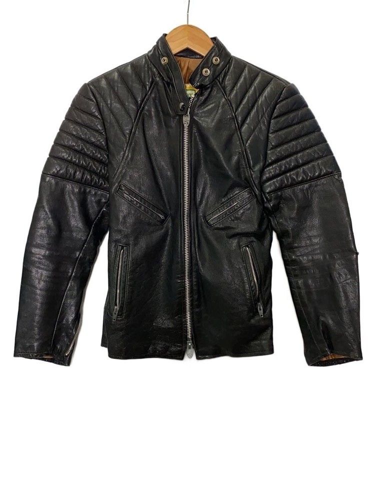 Brimaco/Single Rider Jacket/-/Leather/Blk/Plain 3476