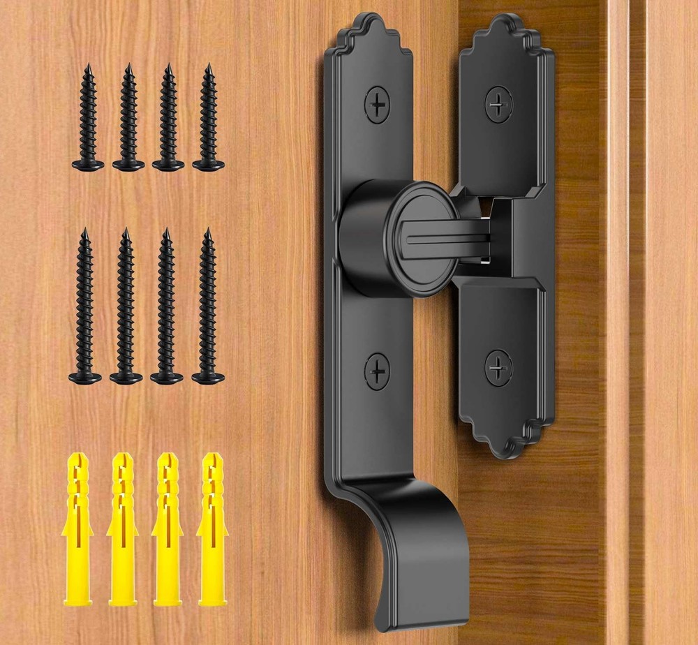 90/180 Degree Heavy Duty Sliding Barn Door Lock for Screen Doors