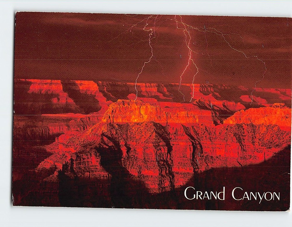Postcard Summer Storm Grand Canyon National Park Arizona USA