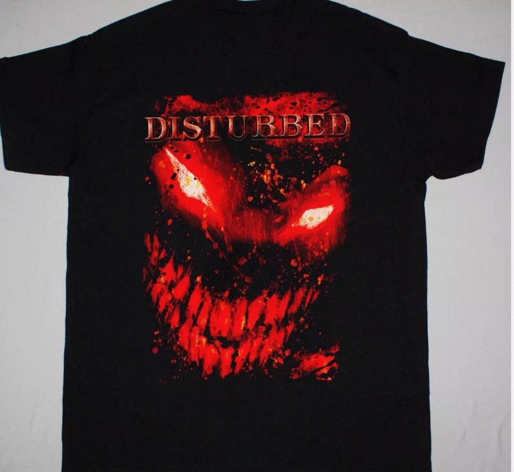 Rare Disturbed - Short Sleeve Cotton Gift For Fan Black All Size Shirt