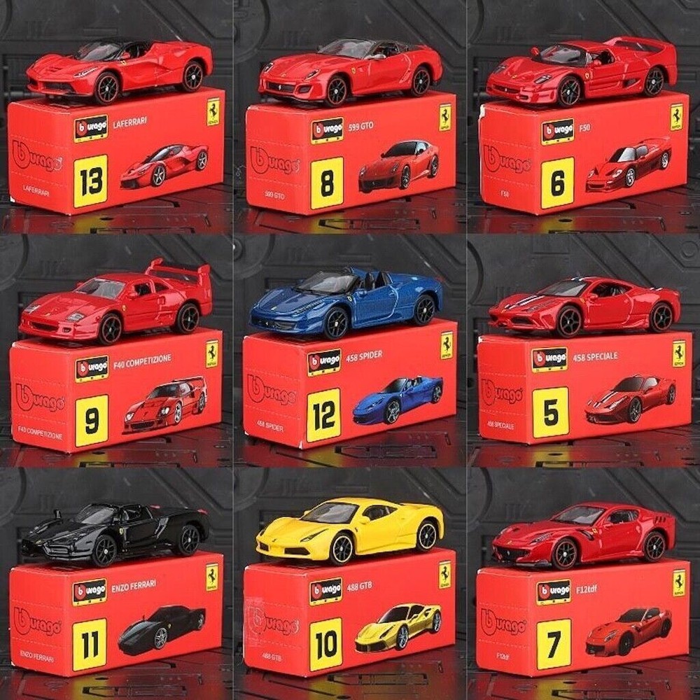 GB Bburago 1:64 Ferrari Racing Sport Model Toy Diecast Metal Car Collection Gift