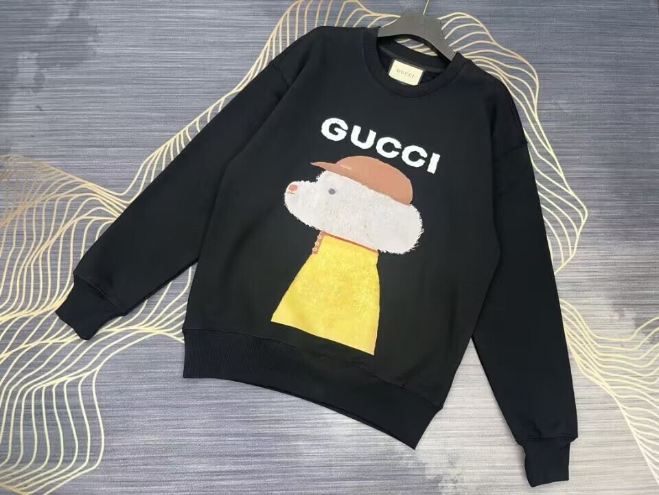 2025 Cartoon Animal Print Logo Round Neck Long Sleeve Sweatshirt