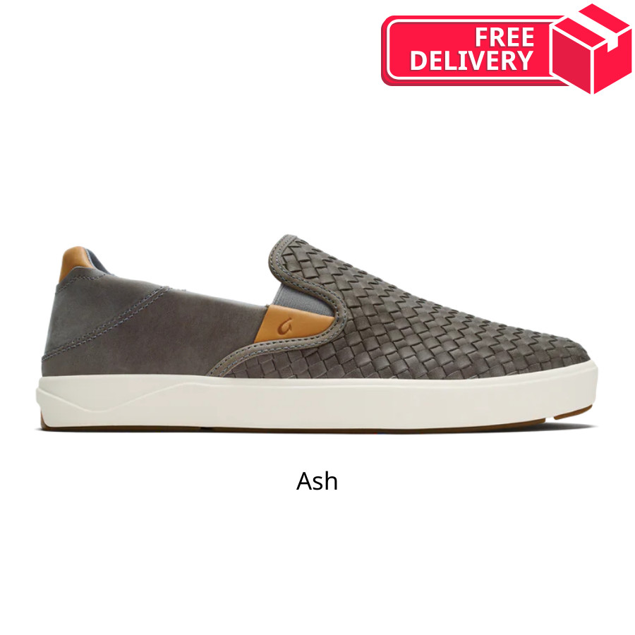 OluKai Lae‘ahi Lauhala Men’s Slip-On Shoes Brand New Authentic
