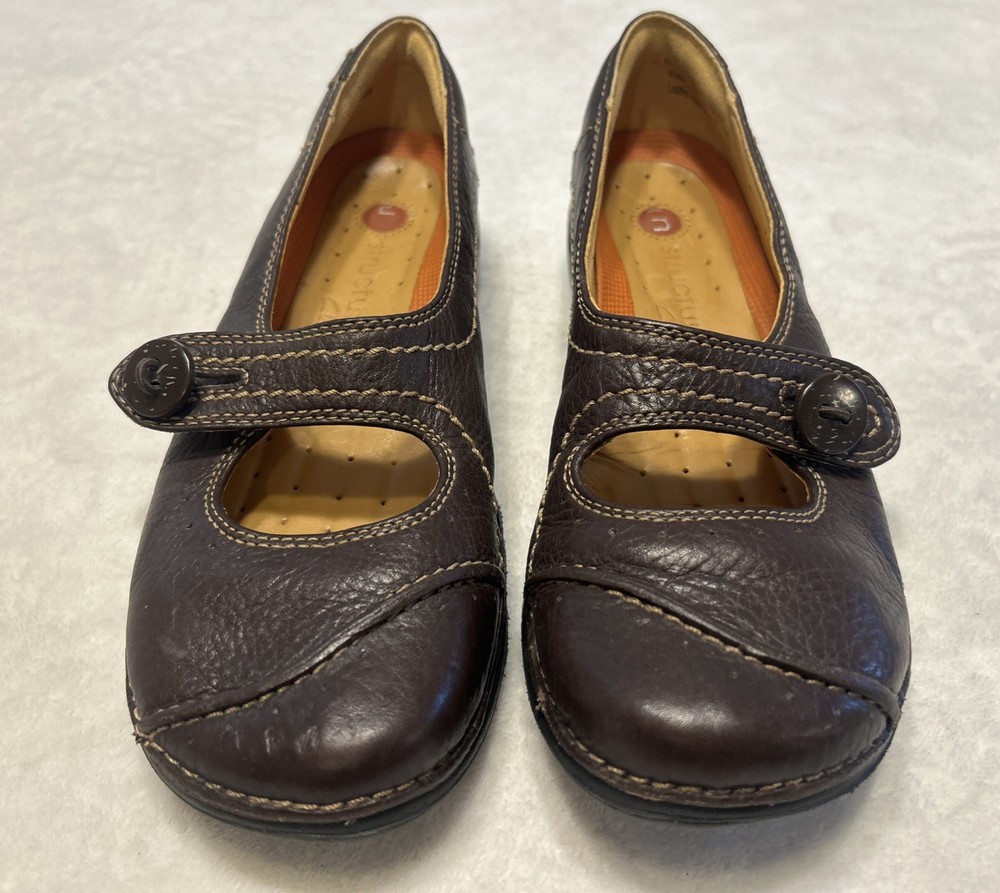 Clarks Shoes Women’s Size 6 M Brown Mary Jane Leather Comfort Unstructured