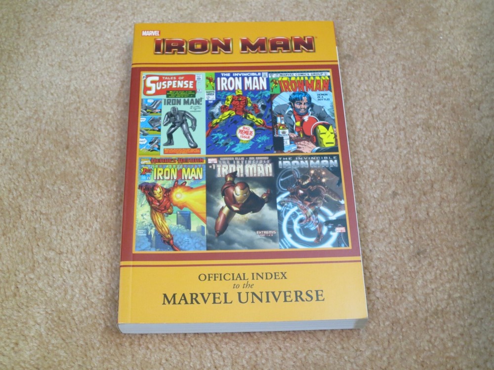 MARVEL Iron Man Official Index to the Marvel Universe Guide Book BRAND NEW
