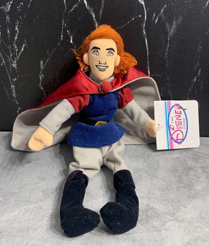 Disney Store Prince Phillip Sleeping Beaty Bean Bag Plush Doll NEW w/ TAGS