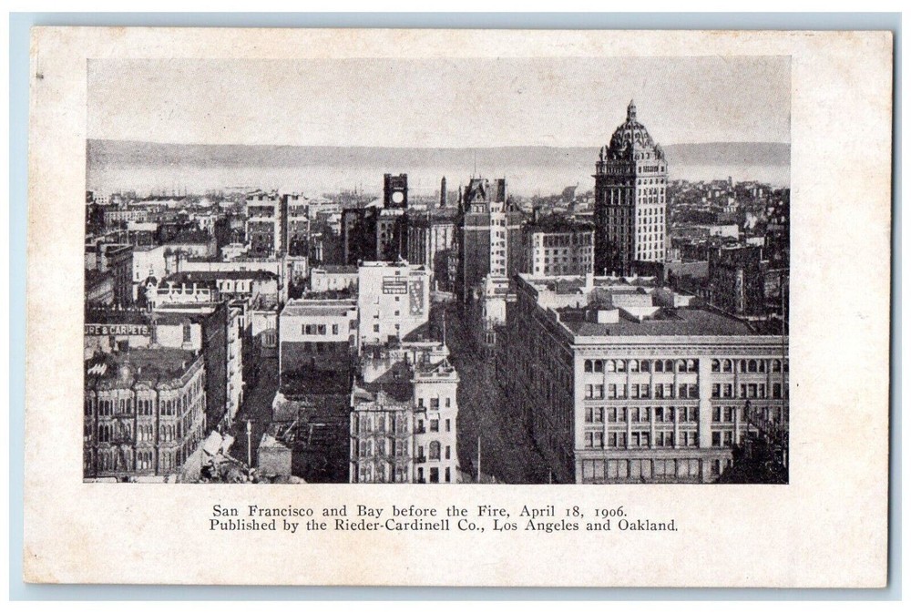 c1905 San Francisco & Bay Before The Fire California CA Vintage Antique Postcard