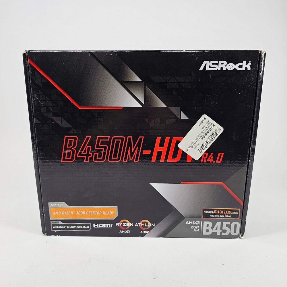 New AsRock B450M-HDV AM4 microATX AMD DDR4 Motherboard