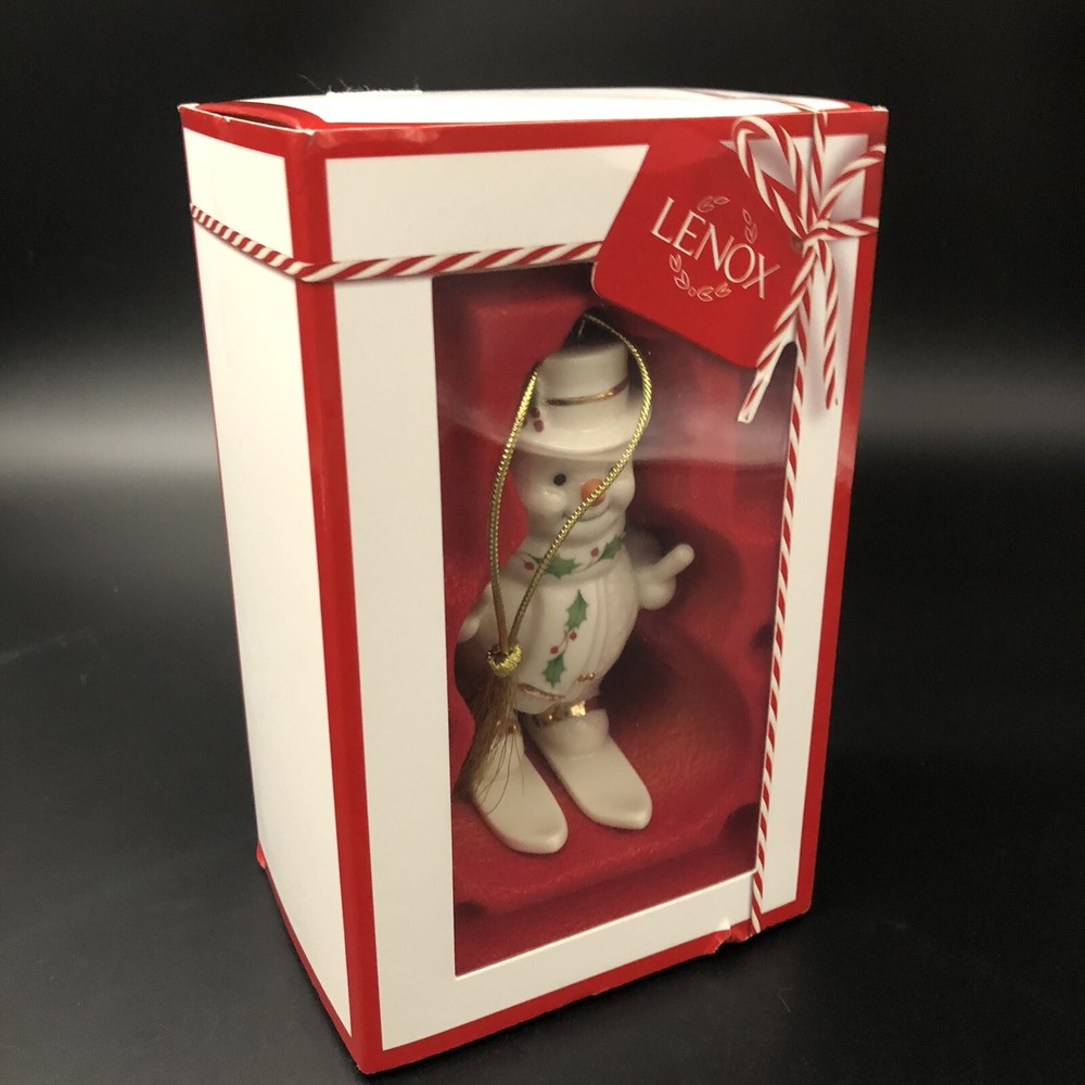 Lenox Happy Holly Days Fresh Powder Snowman Skiing Ornament Christmas