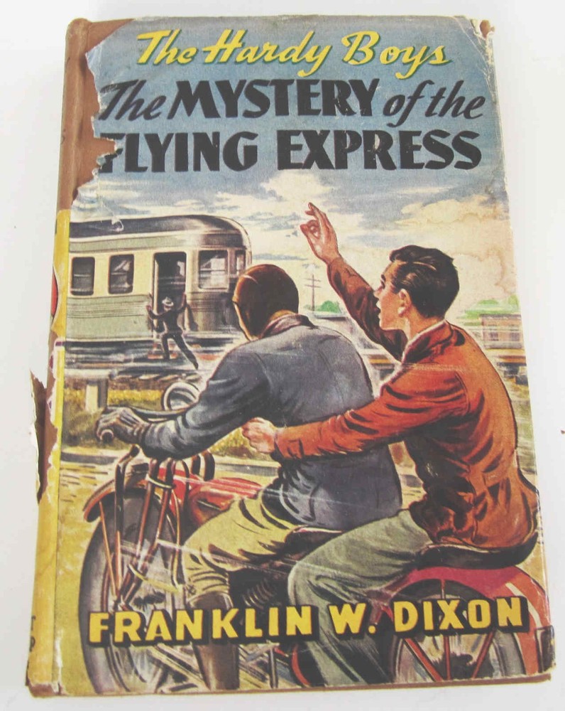 Hardy Boys Mystery Of Flying Express 1940 Hardcover Book Gretta Endpaper Bad DJ