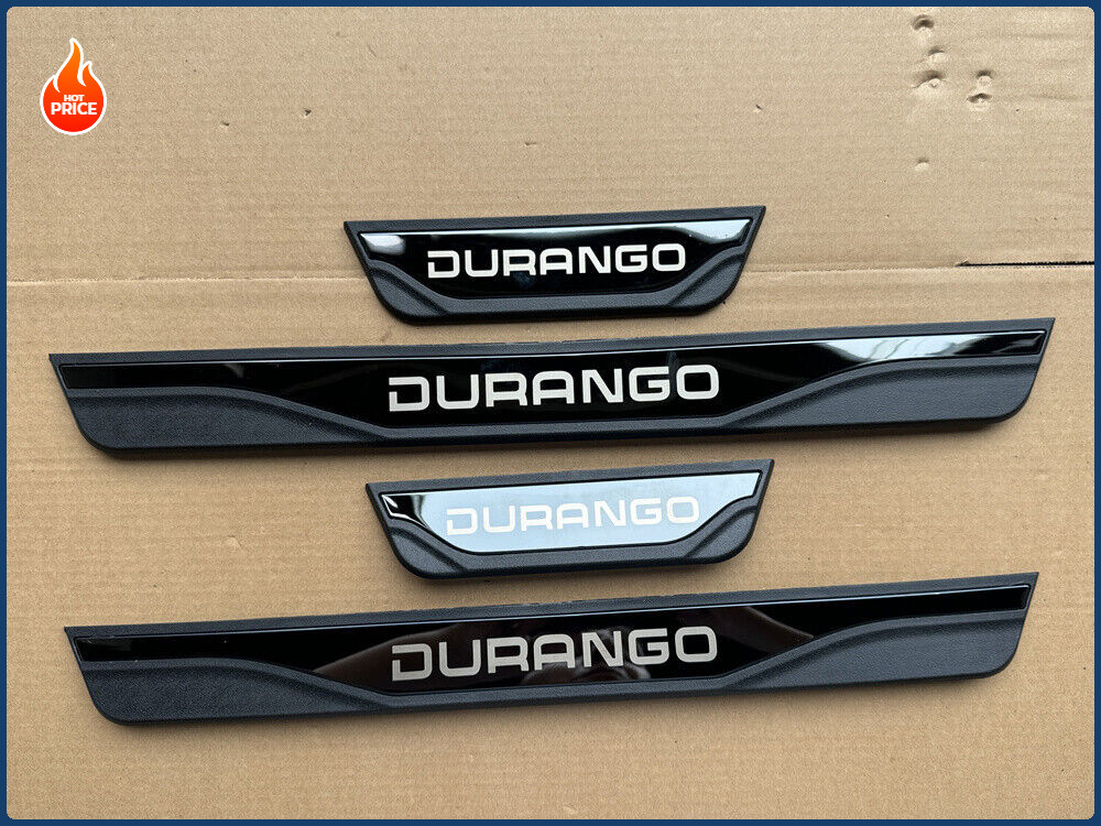 For Dodge Durango Accessories Black Door Sill Protector Trim Strip Scuff Plate