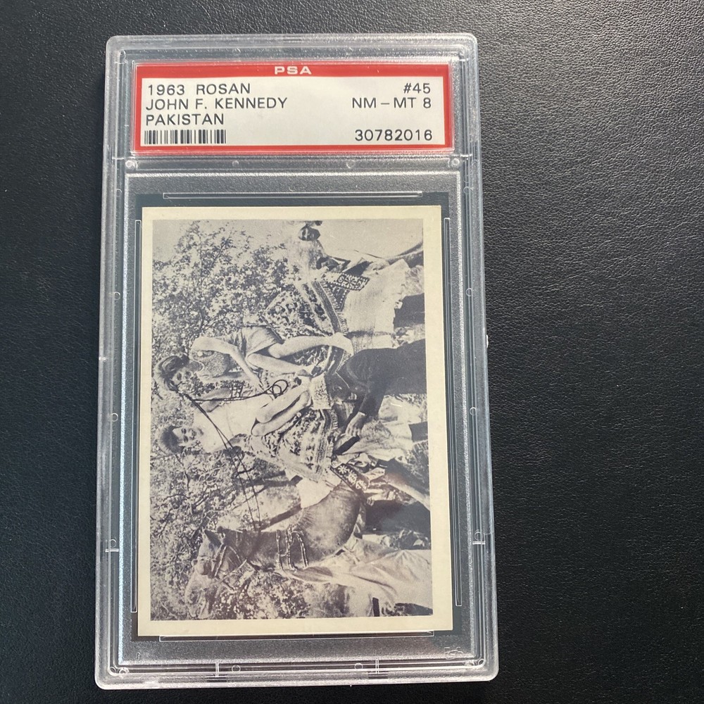 1963 Rosan John F Kennedy Card # 45 Pakistan PSA 8 President JFK Jackie