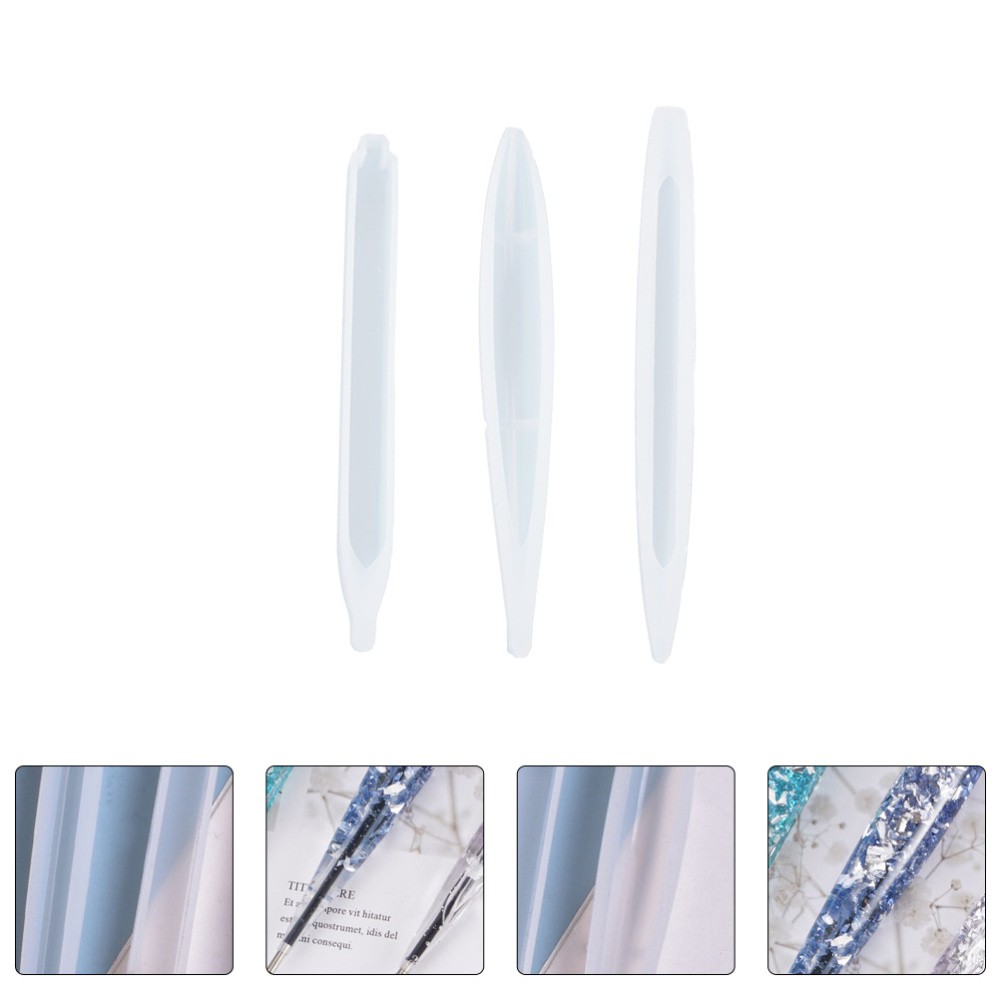 3pcs DIY Silicone Resin Molds for Epoxy Pen Casting Crafts