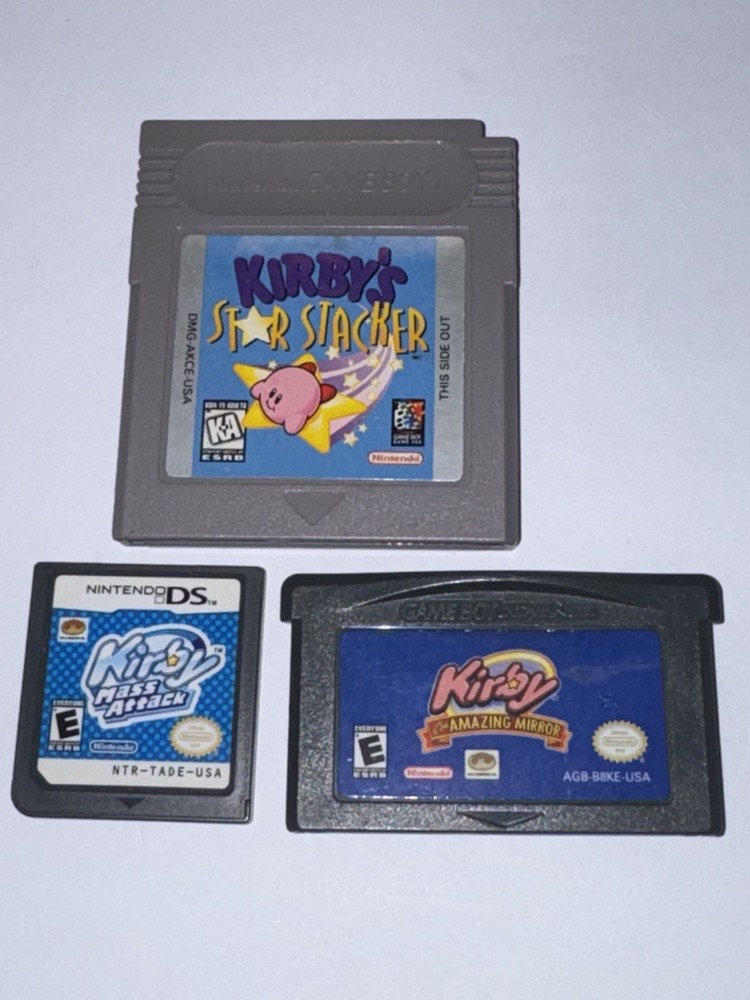 Kirby Mass Attack Star Stacker And Amazing Mirror Nintendo DS Gameboy Lot