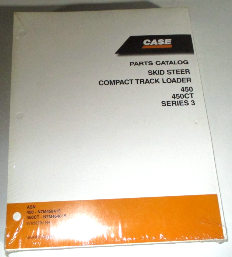 Case 450 450CT Series 3 Skid Steer &Track Loader Parts Catalog 87632294 1-08 OEM
