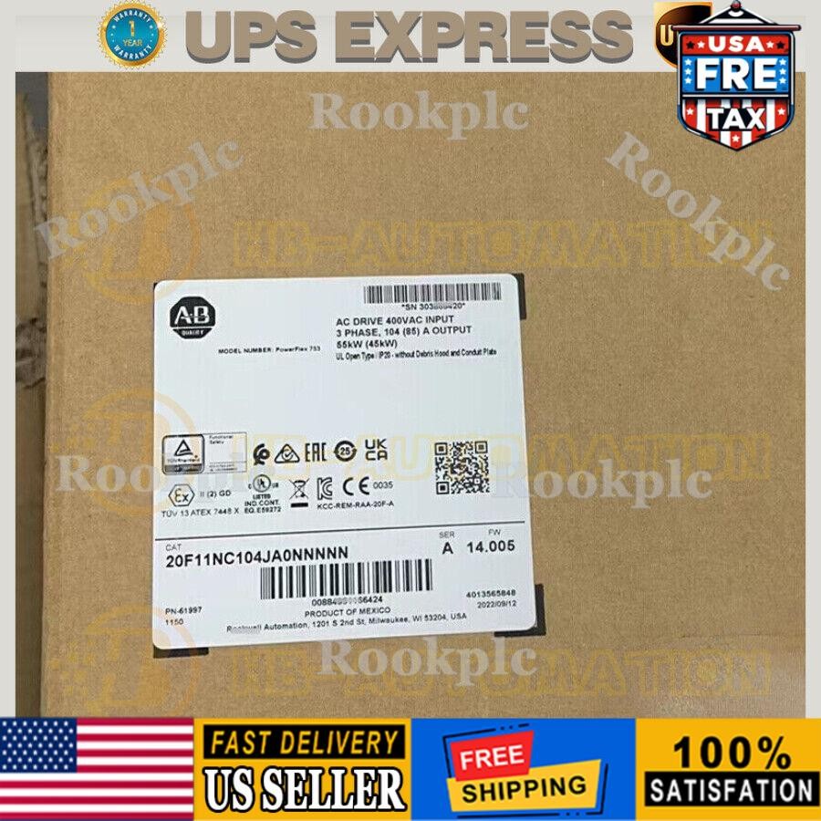 20F11NC104JA0NNNNN Allen Bradley PowerFlex Air Cooled 753 AC Drive Spot Goods#CG