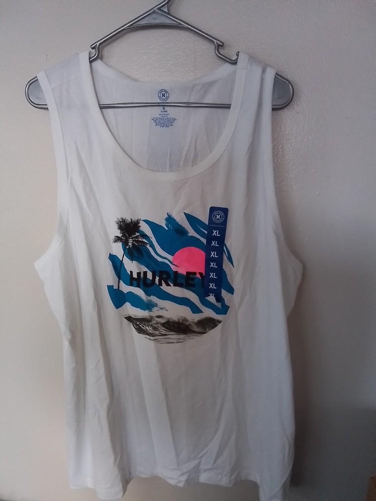 Hurley Men's Sleeveless T-Shirt Size XL White