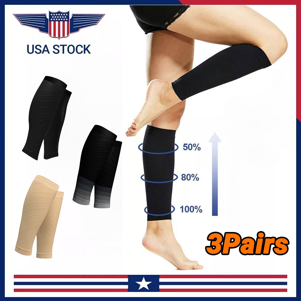 All-Day Comfort Calf Sleeves Moisture Control & Odor Resistance Footless Socks