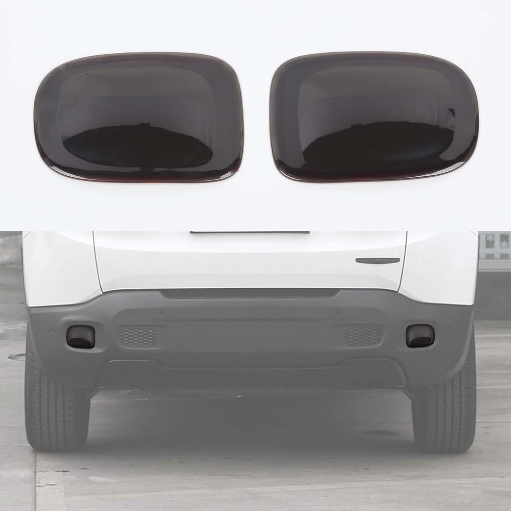 Hoolcar Rear Fog Light Trim Bezel Frame Decor Exterior Accessories Black