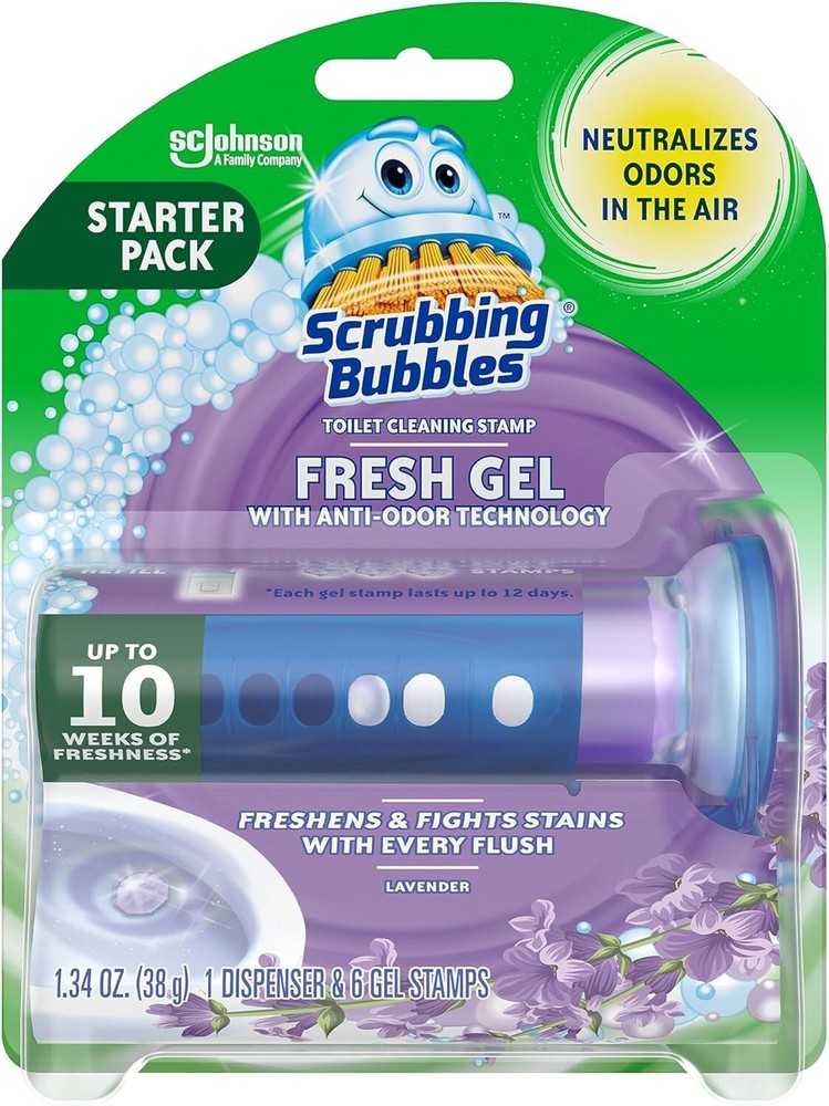 Scrubbing Bubbles Fresh Gel Toilet Cleaning Stamps for Continuous Cleanliness