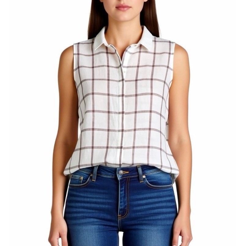 LAFAYETTE 148 New York •LINEN Sleeveless  Tank Top •size 1x