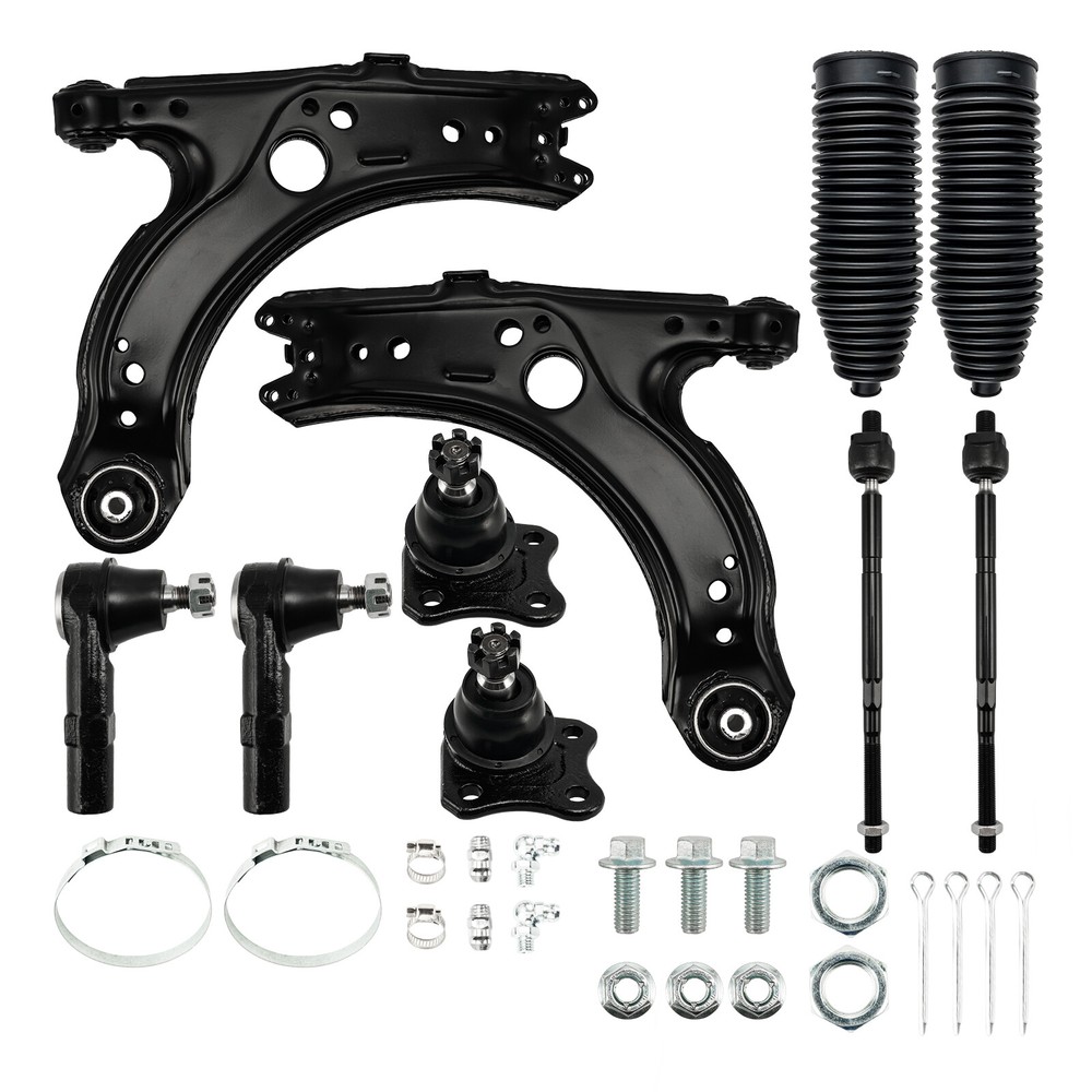 Volkswagen Jetta Golf Beetle Suspension Kit - 10pc Control Arm Ball Joint Tie Rod Set