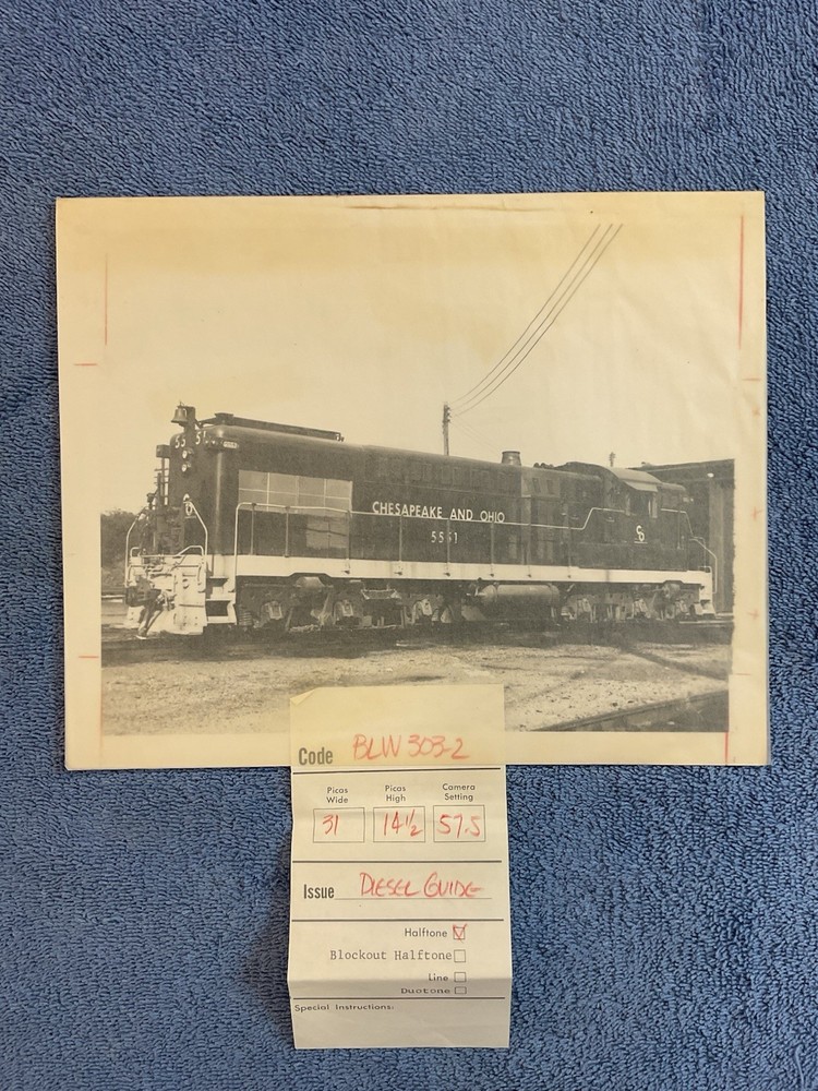 Original Chesapeake and Ohio Railroad 8x10 Black & White Photograph