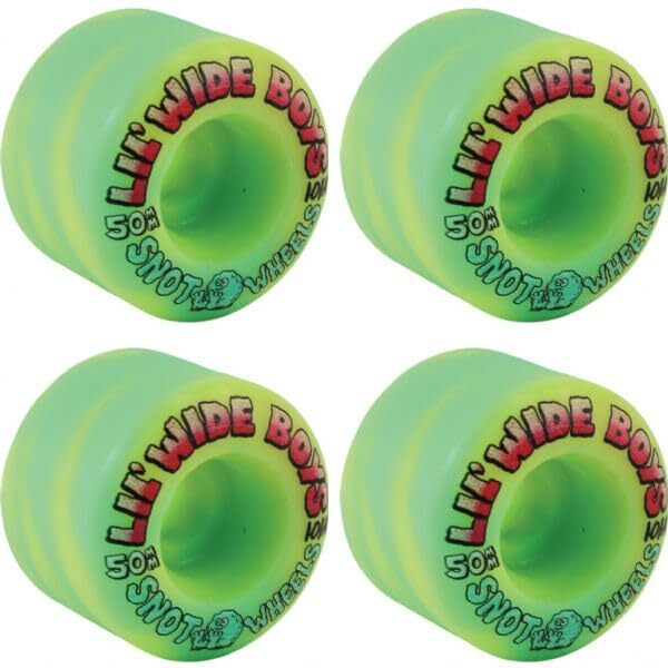Snot Wheel Co Lil Wide Boys 50mm 101a Skateboard Wheels 4-Pack