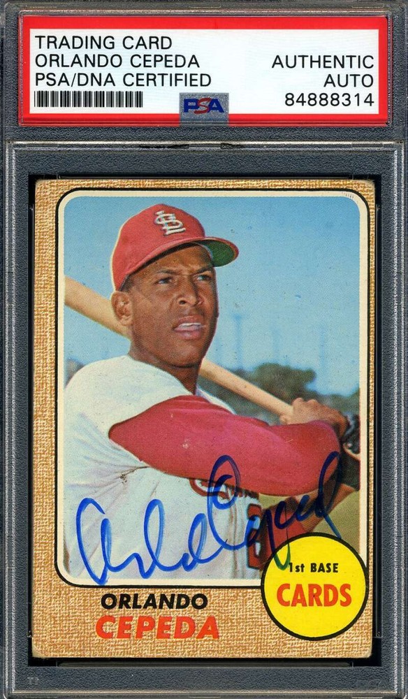 Orlando Cepeda PSA DNA Signed 1968 Topps Autograph