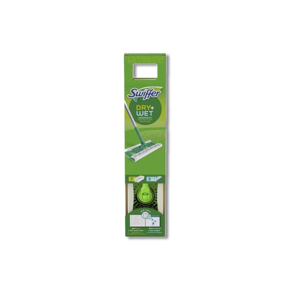 Swiffer Sweeper Dry + Wet 10 in. W Dry/Wet Sweeping Kit 80374499