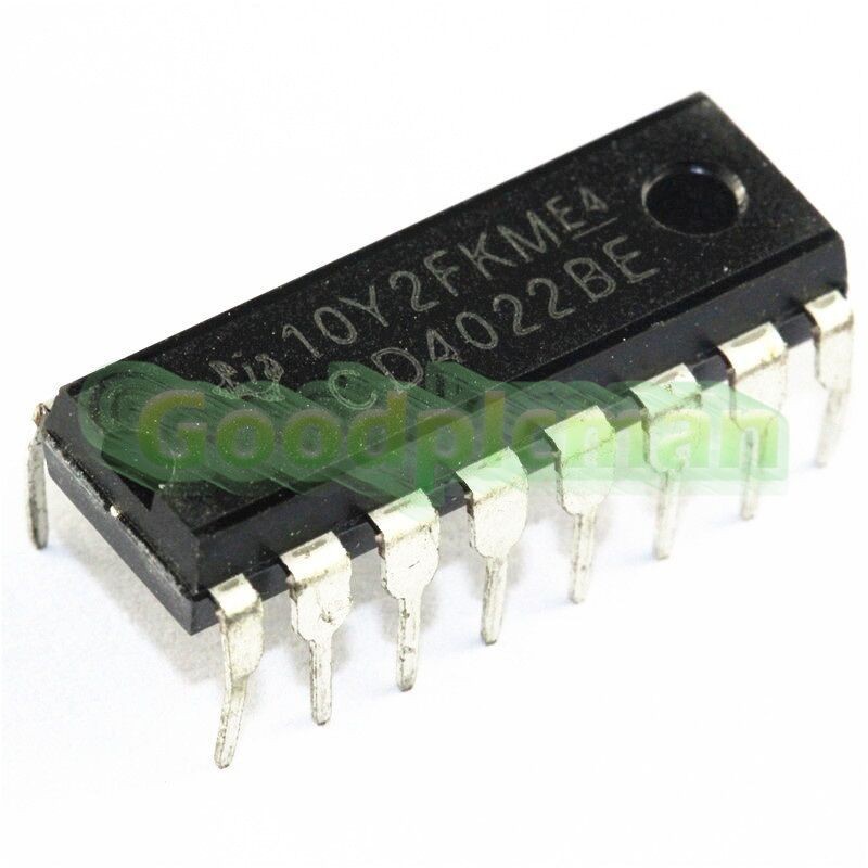 5PCS CD4022BE DIP-16 CD4022 DIP16 TI CMOS Counter Dividers NEW