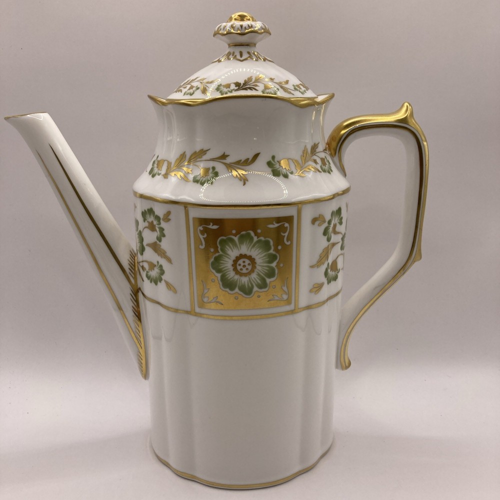 Royal Crown Derby Green Derby Panel Coffee Pot A.1237 - 1st Quality Mint