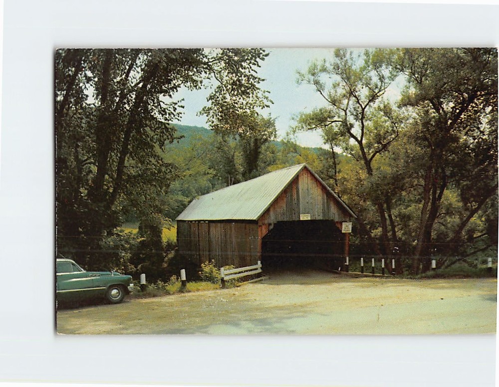 Postcard Old Covered Bridge Woodstock Vermont USA