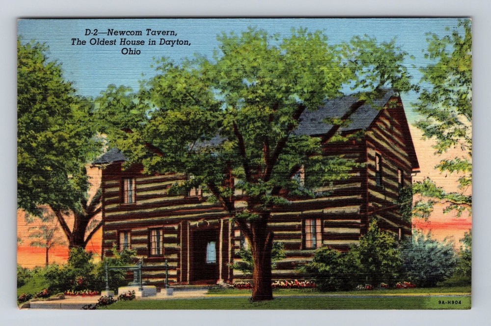 Dayton OH-Ohio, Newcom Tavern, est House In Dayton, Vintage Postcard