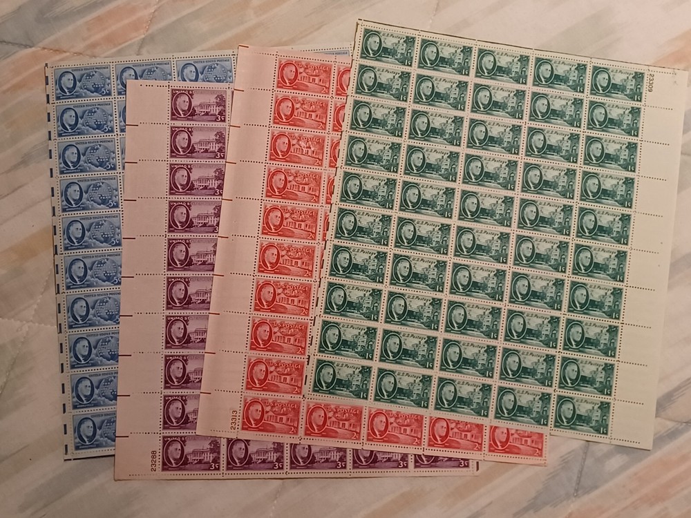 SC 930-933 Roosevelt Sheets Set Of 4 Postage Stamps Unused Stamp