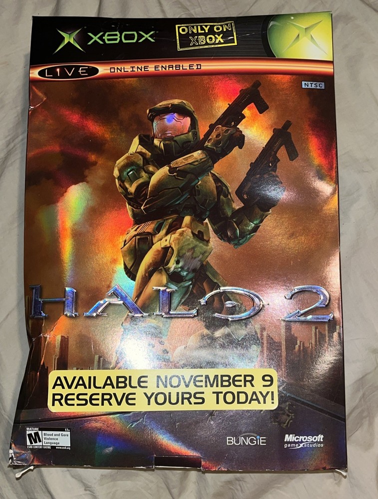Xbox Halo 2  Display Box Bungie Promo Retail Standee Store Rare Eng PROMO