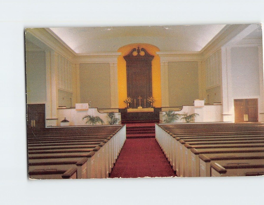 Postcard Interior First Evangelical United Brethren Church Carlisle Pennsylvania