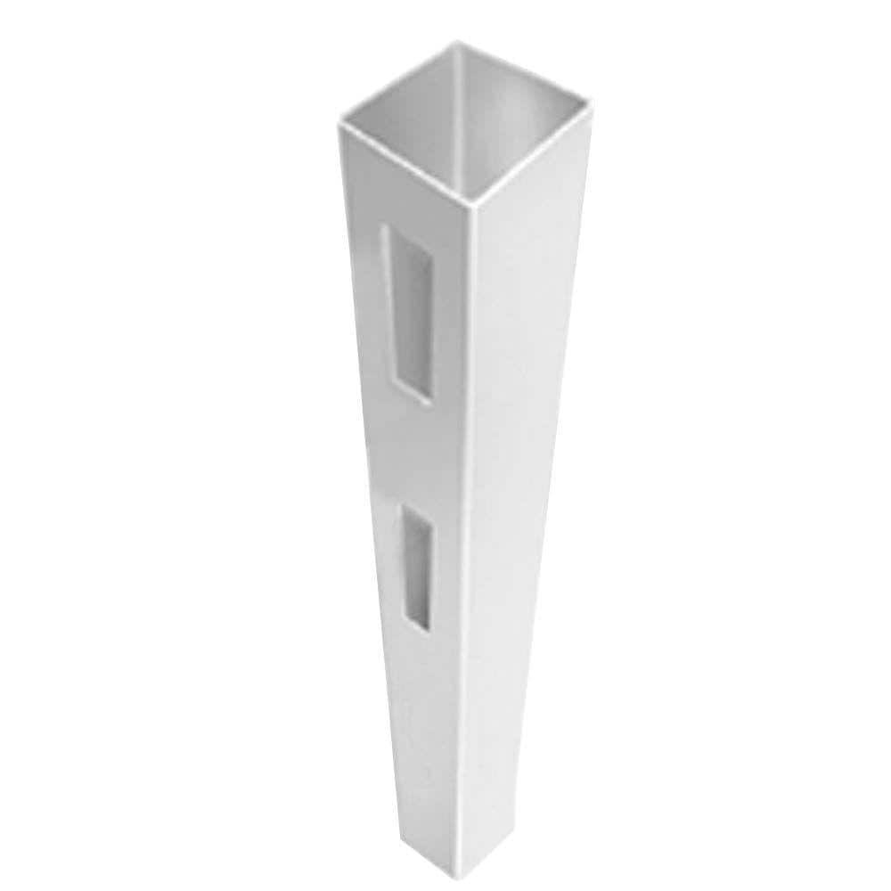 2-Rail 5x5x5 Ft White Vinyl End Gate Fence Post