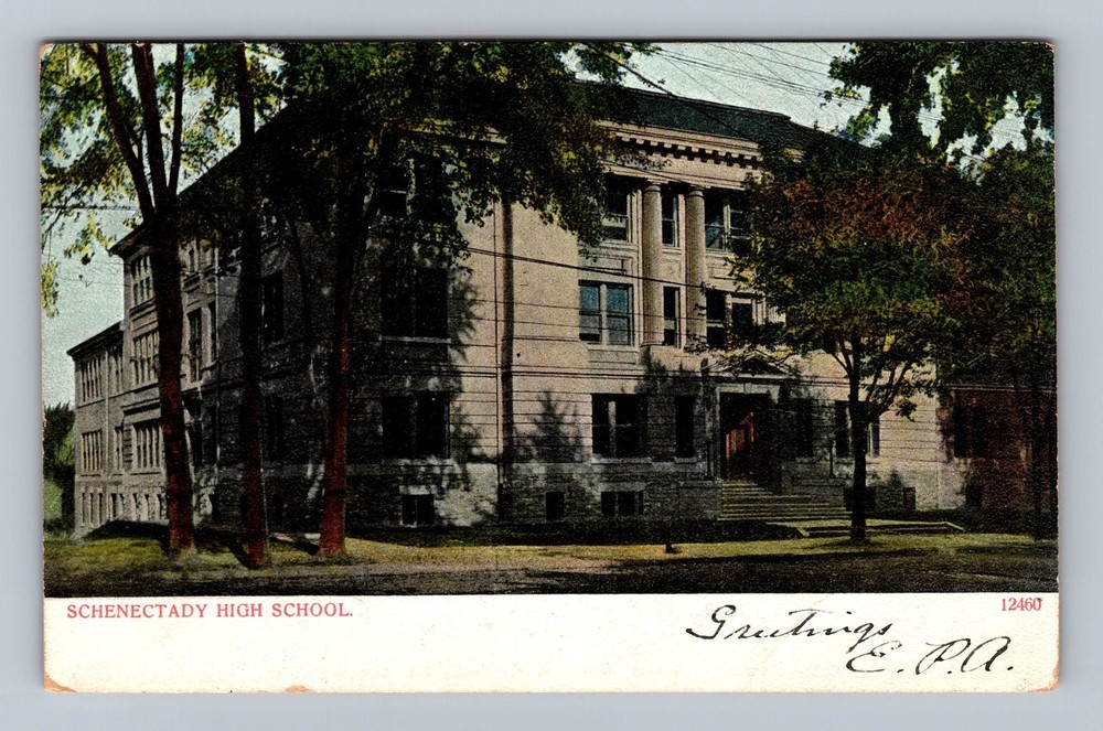 Schenectady NY-New York High School Vintage c1909 Postcard Standard Postal Card