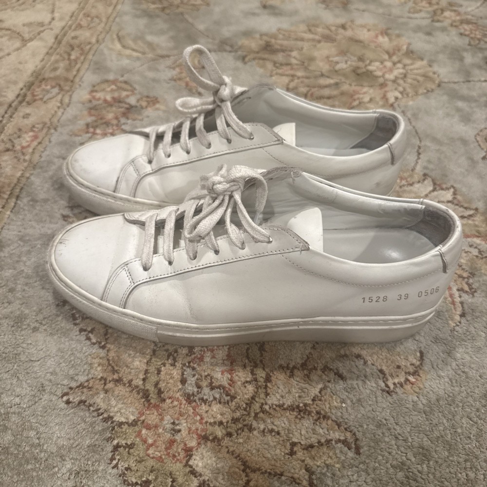 Common Projects Men's Achilles Low Top Sneakers White, Size EU 39 US 6-image