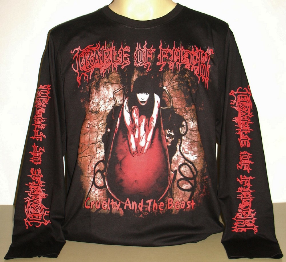 Cradle Of Filth Cruelty And The Beast Long Sleeve T-Shirt Size S M L XL 2XL 3XL