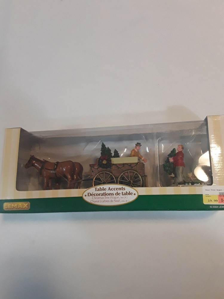 Lemax Christmas Tree Wagon Tabletop Figurine Holiday Decor-image