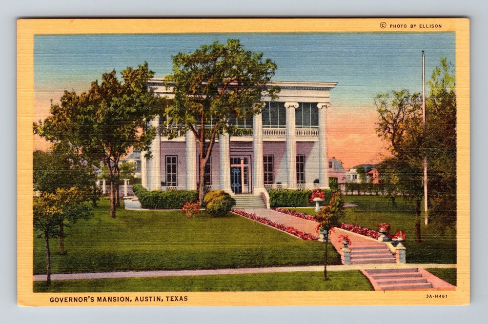 Austin TX-Texas Governor's Mansion Vintage Postcard Standard Souvenir  Card